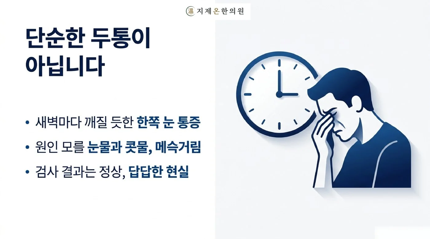 새벽마다 깨질 듯한 한쪽 눈 통증과 원인 모를 눈물·콧물, 검사는 정상이라는 군발두통
